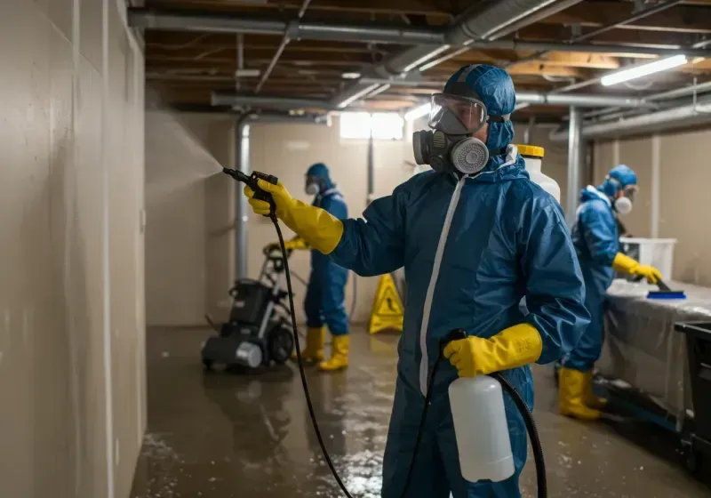 Basement Sanitization and Antimicrobial Treatment process in Richmond, IN