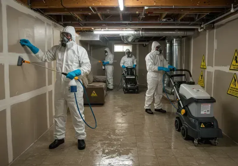 Basement Moisture Removal and Structural Drying process in Richmond, IN